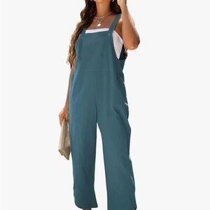 Teal Sleeveless Jumpsuit